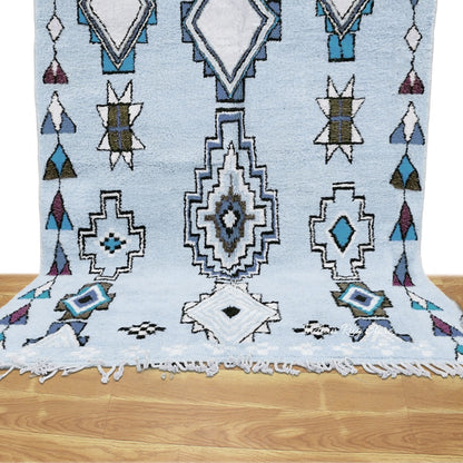 Eco Friendly Hand Tufted Beautiful Sky Blue color Area Rug