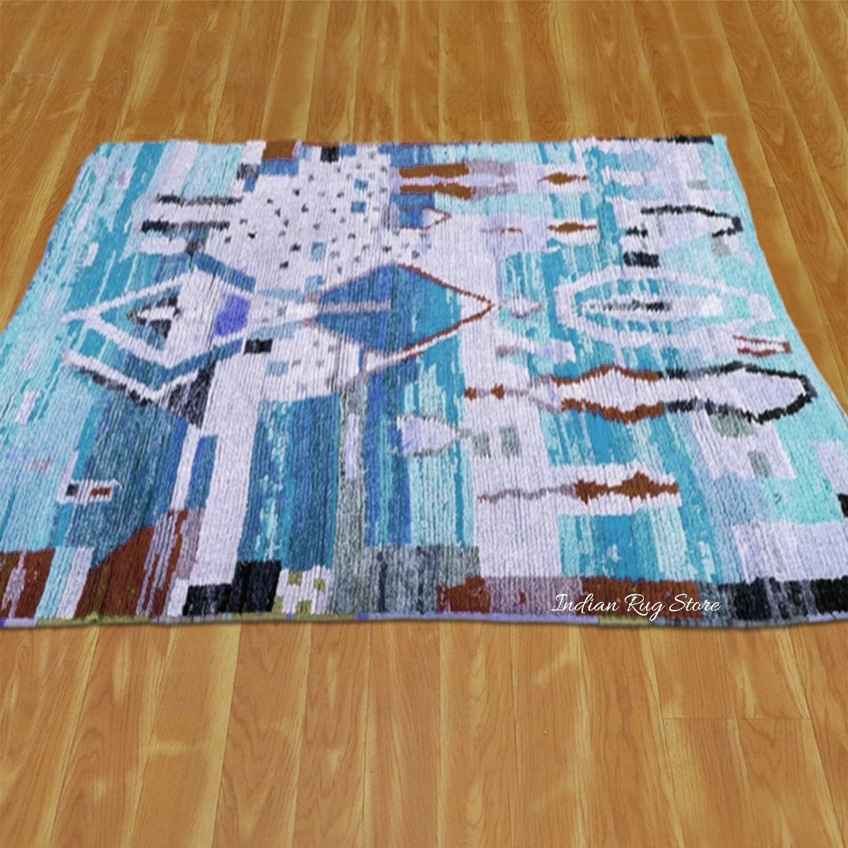 Hand Tufted Beautiful Bluish Area Rug