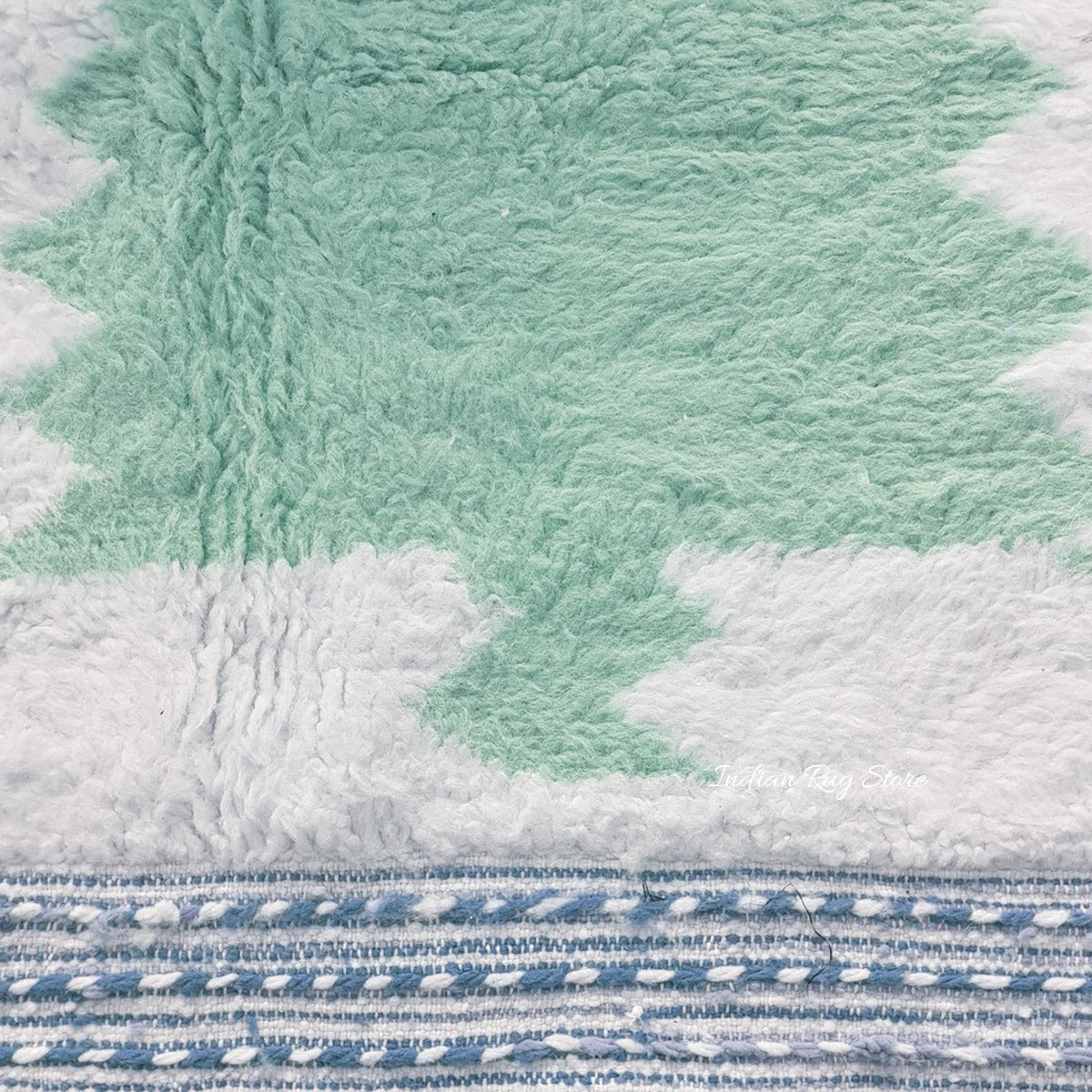 Hand Tufted Green and Blue Color Area Rug