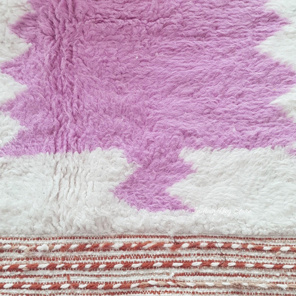 Hand Tufted Pink and Orange Color Area Rug