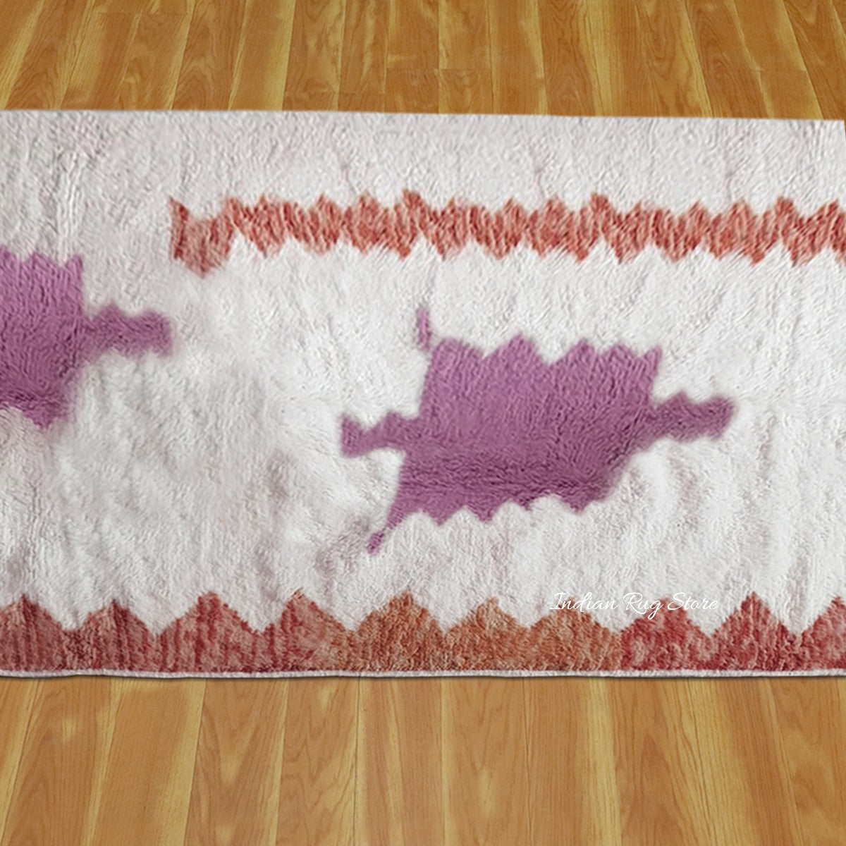 Hand Tufted Pink and Orange Color Area Rug