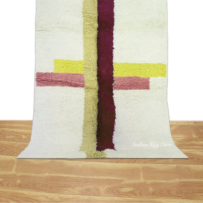 Beautiful Hand Tufted Pink and Yellow Color Area Rug