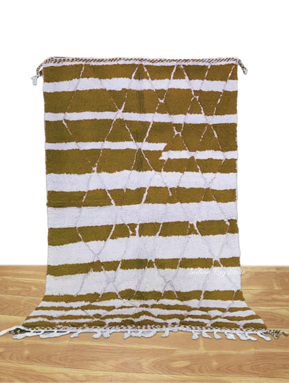 Beautiful Hand Tufted Olive Color Area Rug