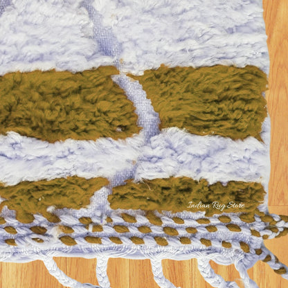 Beautiful Hand Tufted Olive Color Area Rug