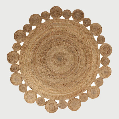 Hand Braided Round Beige Home Decor Jute Rug - Indian Rug Store