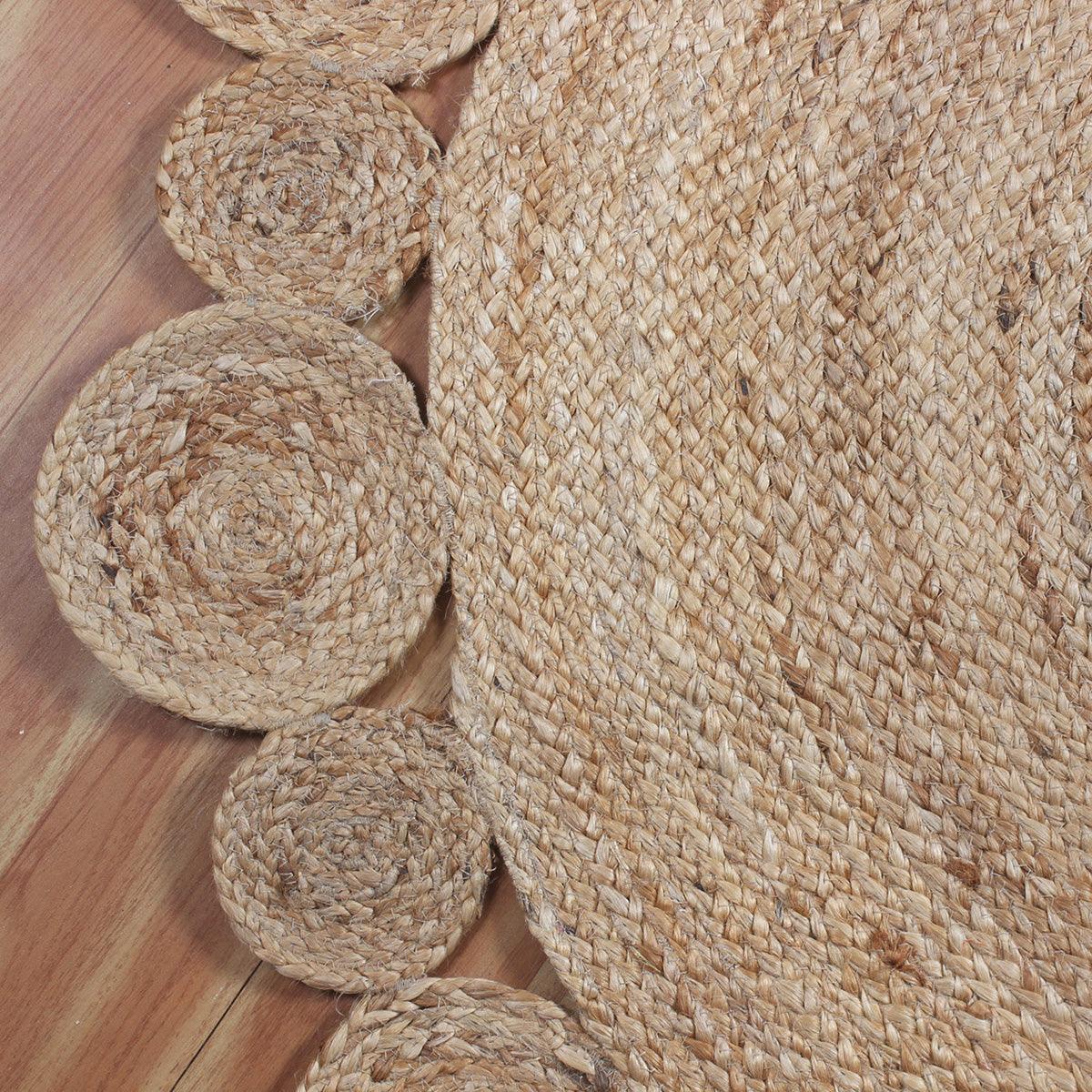 Hand Braided Round Beige Home Decor Jute Rug - Indian Rug Store