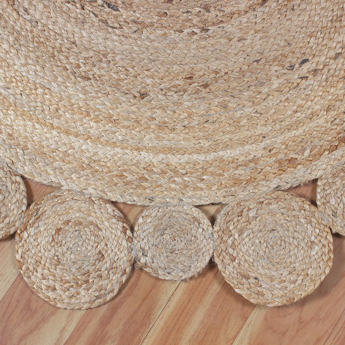 Hand Braided Round Beige Home Decor Jute Rug - Indian Rug Store