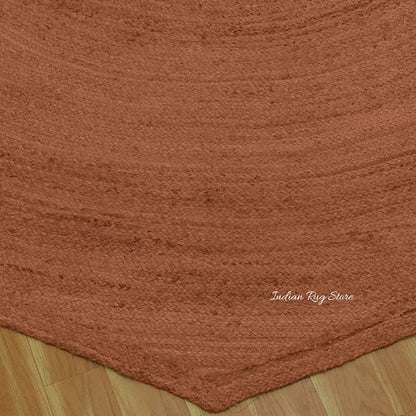 Artistic Hand Braided Brown Jute Entry Way Round Area Rug