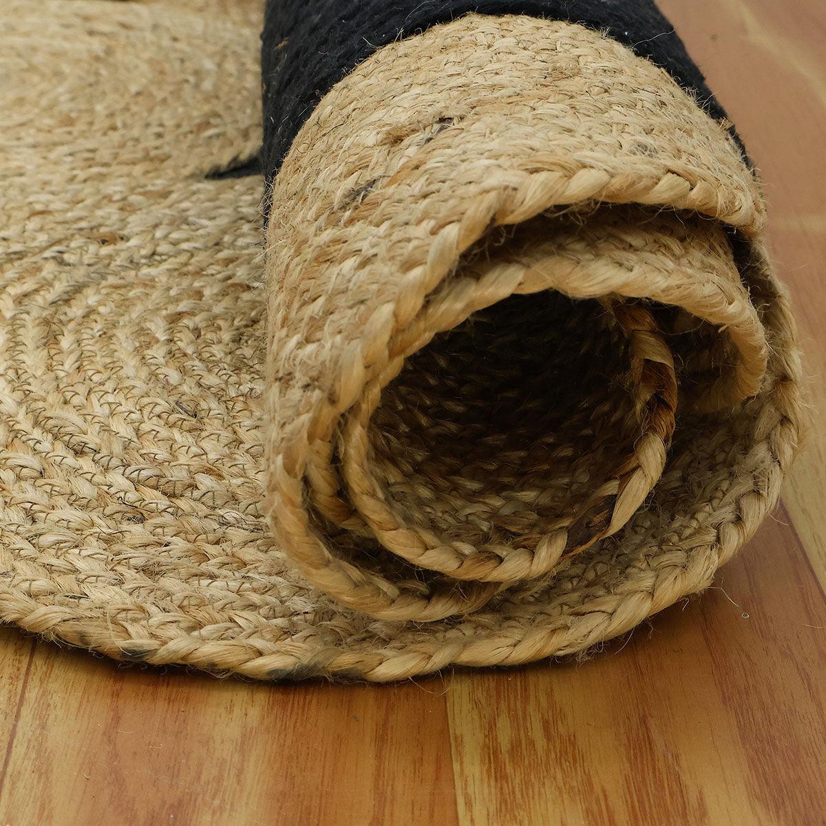 Traditional Beige Hand Braided Home Decor Jute Area Rug - Indian Rug Store