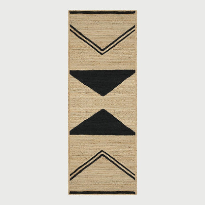 Trendy Beige Black Hand Braided Sea House Jute Area Rug - Indian Rug Store