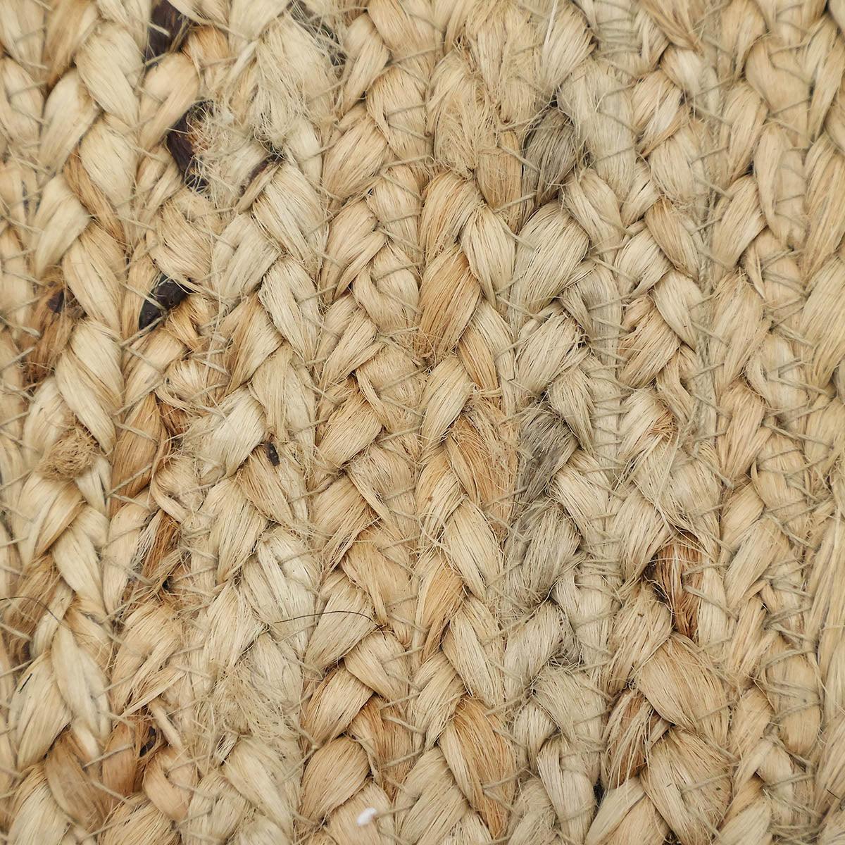 Trendy Beige Black Hand Braided Sea House Jute Area Rug - Indian Rug Store