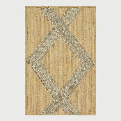 Classic Beige Brown Hand Braided Indoor Jute Area Rug - Indian Rug Store