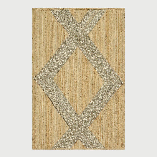 Classic Beige Brown Hand Braided Indoor Jute Area Rug - Indian Rug Store