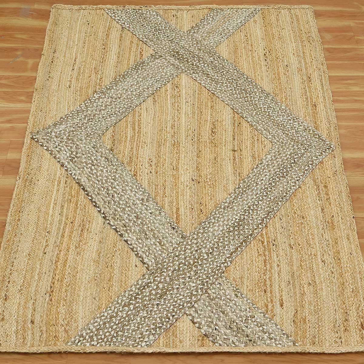 Classic Beige Brown Hand Braided Indoor Jute Area Rug - Indian Rug Store