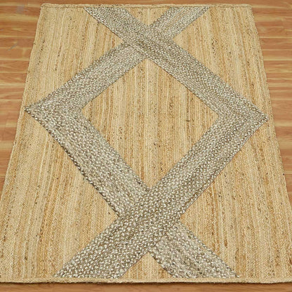 Classic Beige Brown Hand Braided Indoor Jute Area Rug - Indian Rug Store