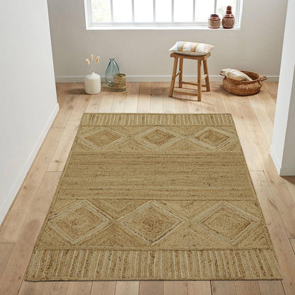 Handmade Hand Braided Beige Jute Attractive Modern Area Rug - Indian Rug Store