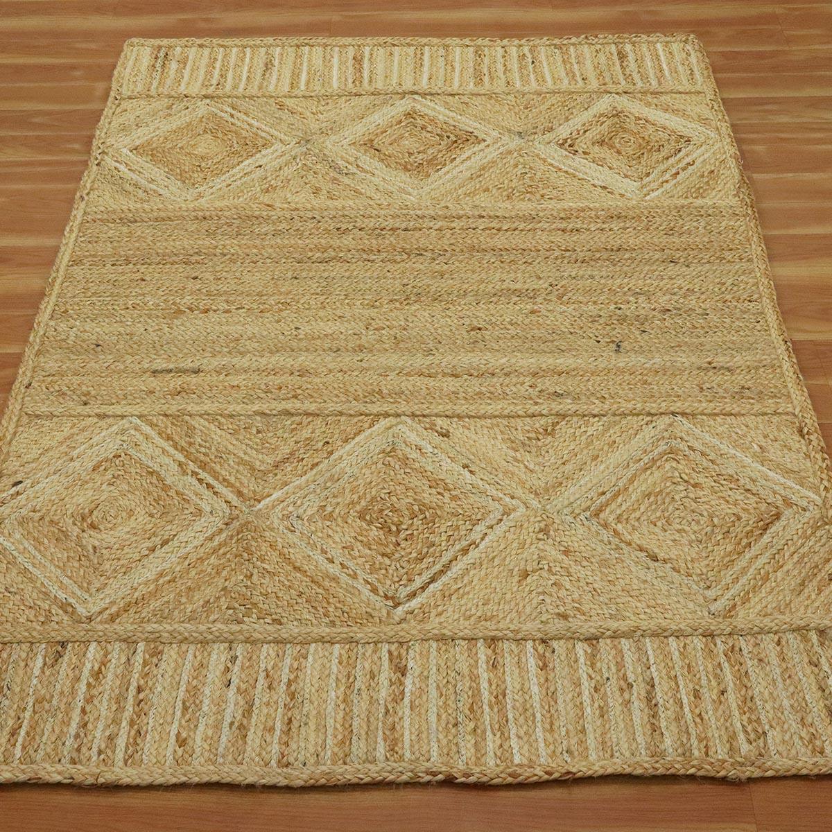 Handmade Hand Braided Beige Jute Attractive Modern Area Rug - Indian Rug Store