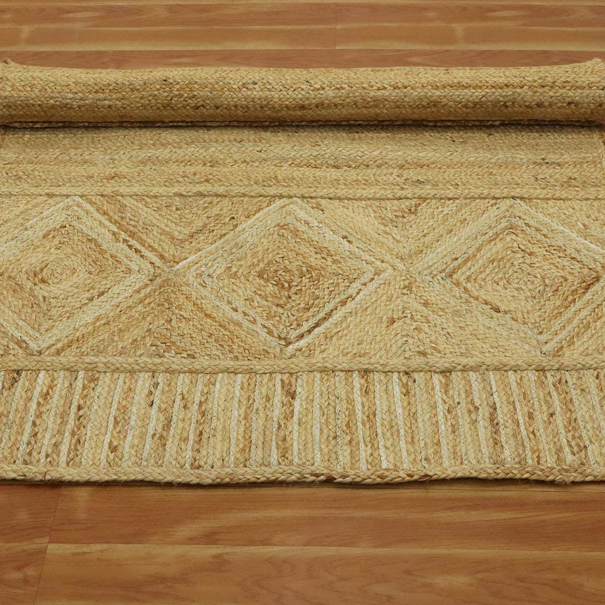 Handmade Hand Braided Beige Jute Attractive Modern Area Rug - Indian Rug Store