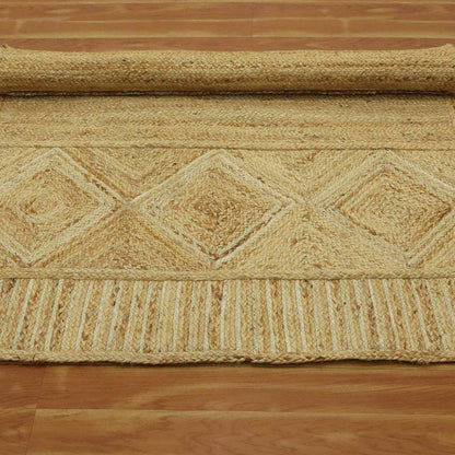 Handmade Hand Braided Beige Jute Attractive Modern Area Rug - Indian Rug Store