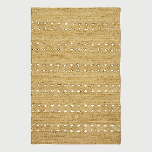 Designer Hand Braided Beige Jute Farm Area Rug - Indian Rug Store