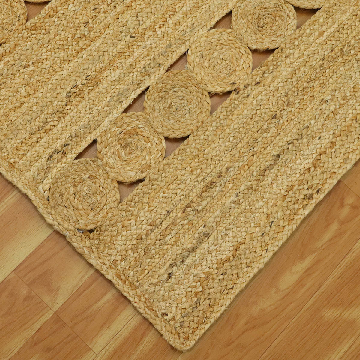 Designer Hand Braided Beige Jute Farm Area Rug - Indian Rug Store