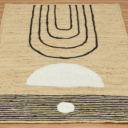 Indian Handmade Beige Jute Designer Modern Area Rug - Indian Rug Store