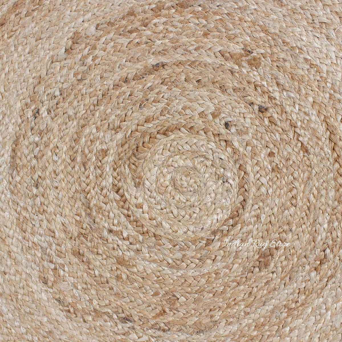 Classic Beige Hand Braided Jute Dining Room Round Area Rug