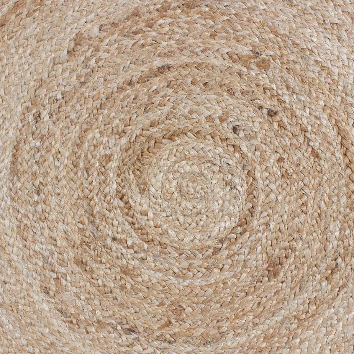 Classic Beige Hand Braided Jute Dining Room Round Area Rug - Indian Rug Store