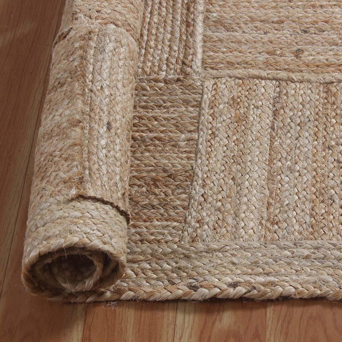 Attractive Beige Hand Braided Interior Jute Area Rug - Indian Rug Store