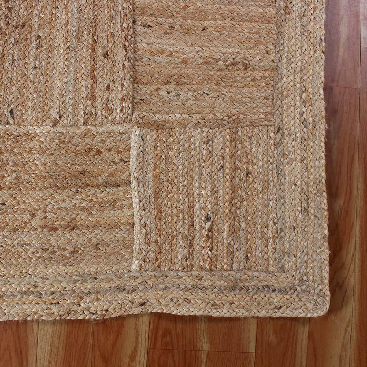 Attractive Beige Hand Braided Interior Jute Area Rug - Indian Rug Store