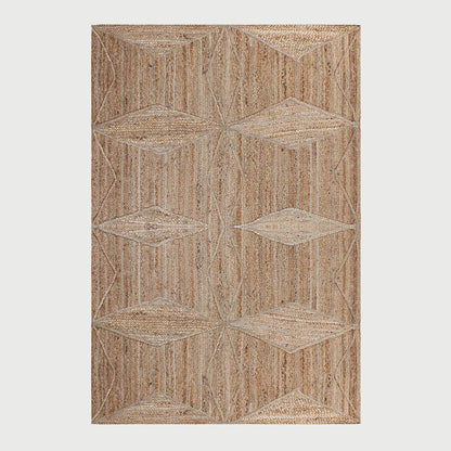 Attractive Beige Hand Braided Entry Way Jute Area Rug - Indian Rug Store