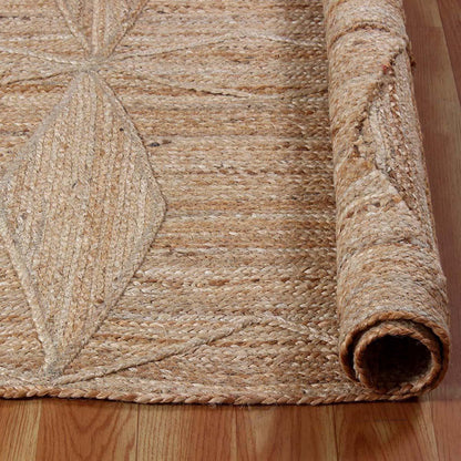 Attractive Beige Hand Braided Entry Way Jute Area Rug - Indian Rug Store