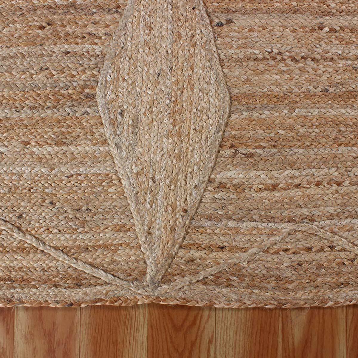 Attractive Beige Hand Braided Entry Way Jute Area Rug - Indian Rug Store