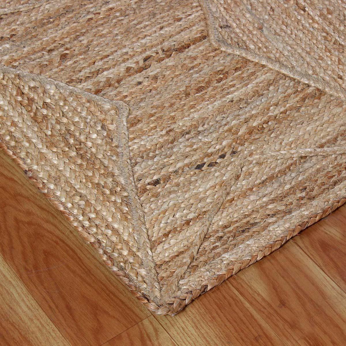 Attractive Beige Hand Braided Entry Way Jute Area Rug - Indian Rug Store