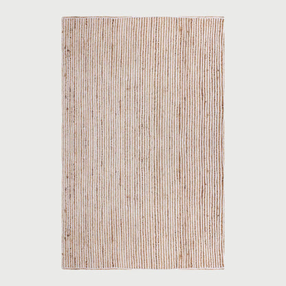 Trendy White Beige Hand Braided Farm House Jute Area Rug - Indian Rug Store