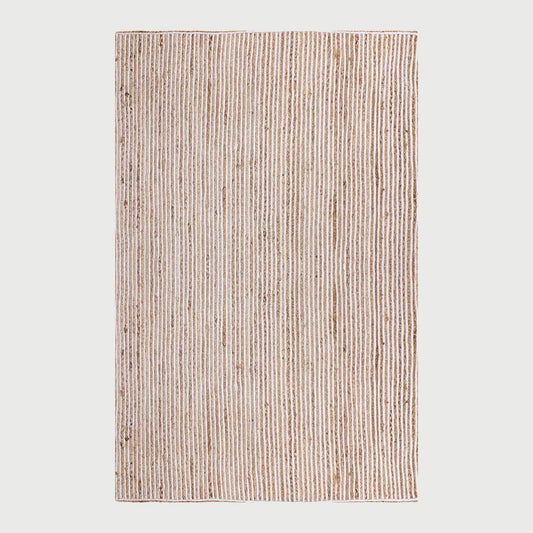 Trendy White Beige Hand Braided Farm House Jute Area Rug - Indian Rug Store