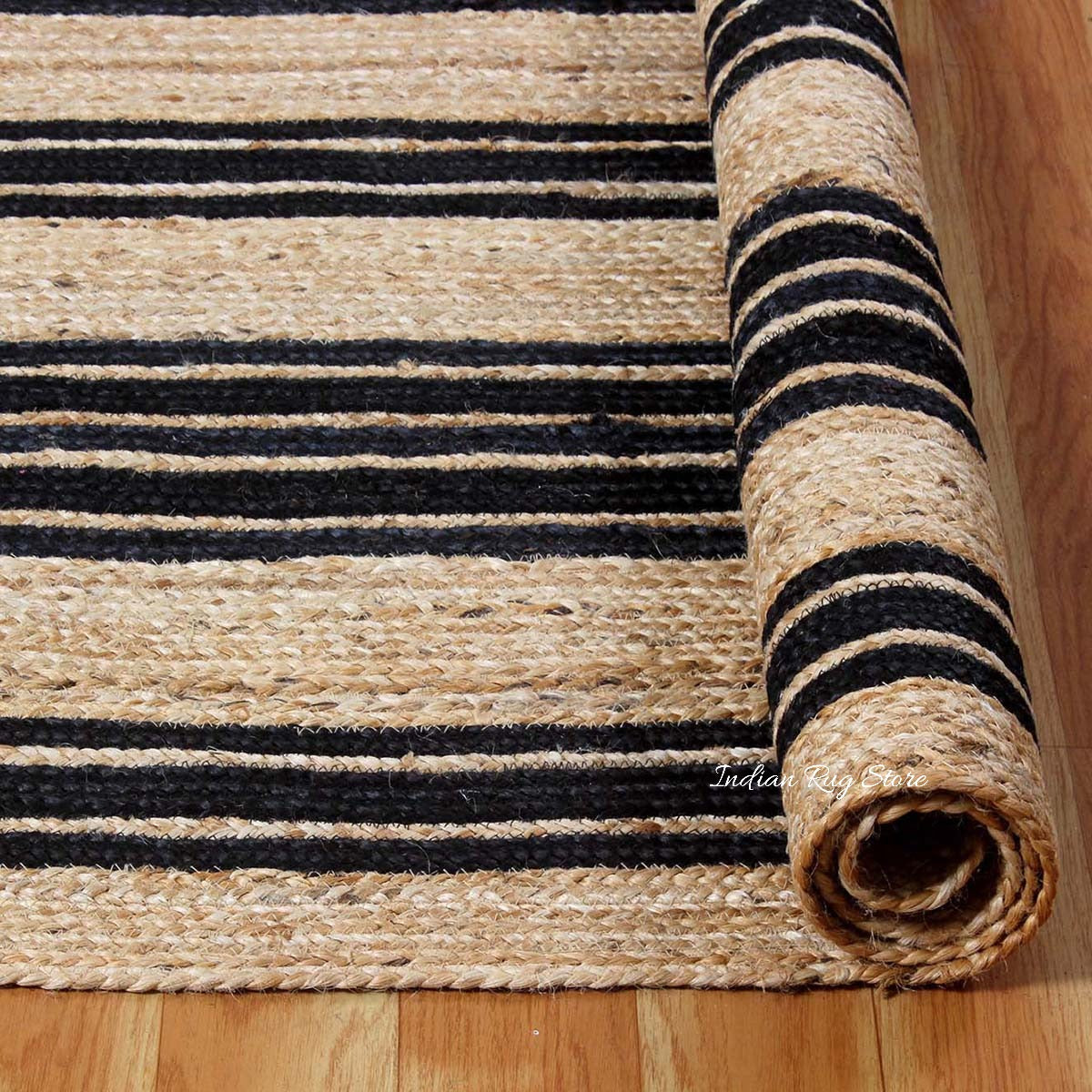 Attractive Beige Hand Braided Entry Way Jute Area Rug