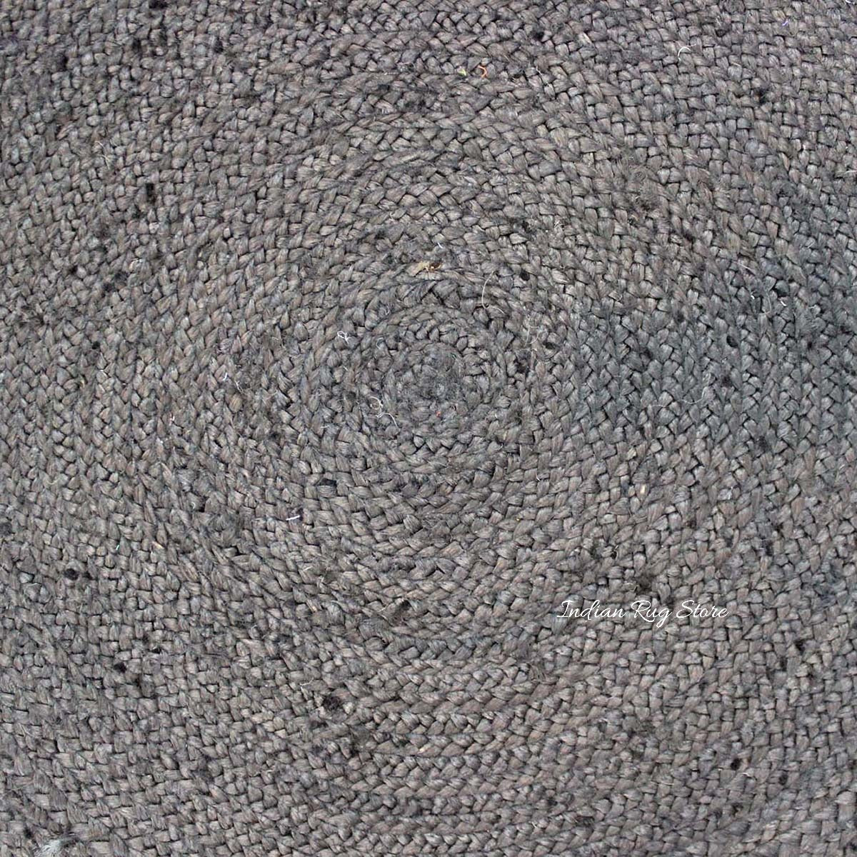 Attractive Hand Braided Black Jute Home Decor Round Area Rug