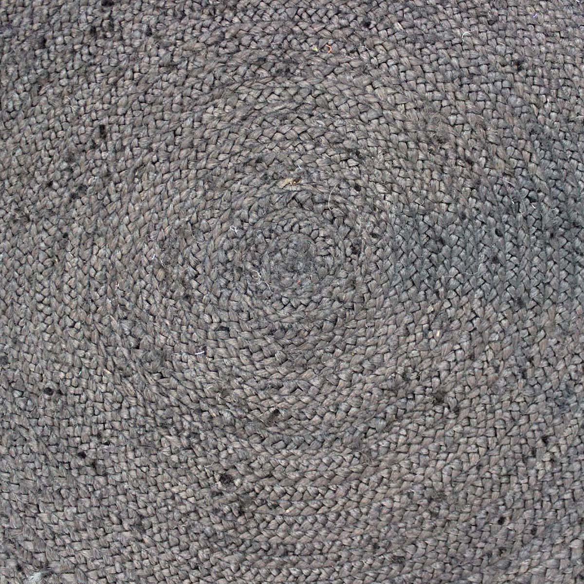 Attractive Hand Braided Black Jute Home Decor Round Area Rug - Indian Rug Store