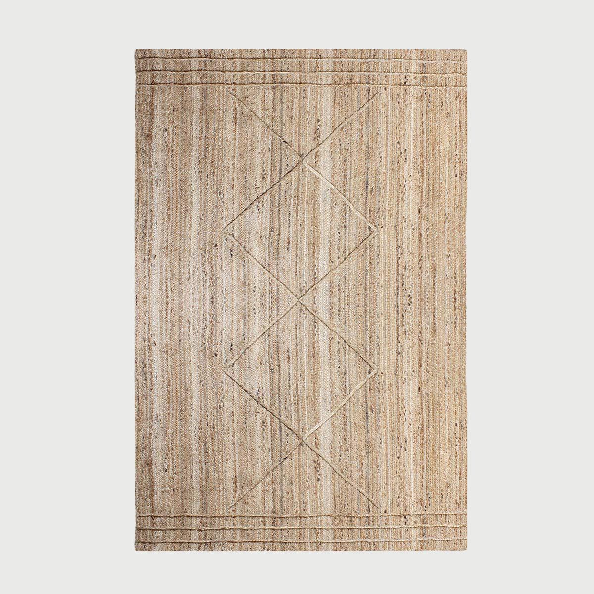 Trendy Beige Hand Braided Sea House Jute Area Rug - Indian Rug Store