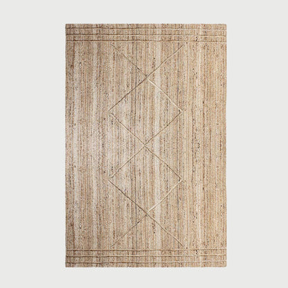 Trendy Beige Hand Braided Sea House Jute Area Rug - Indian Rug Store