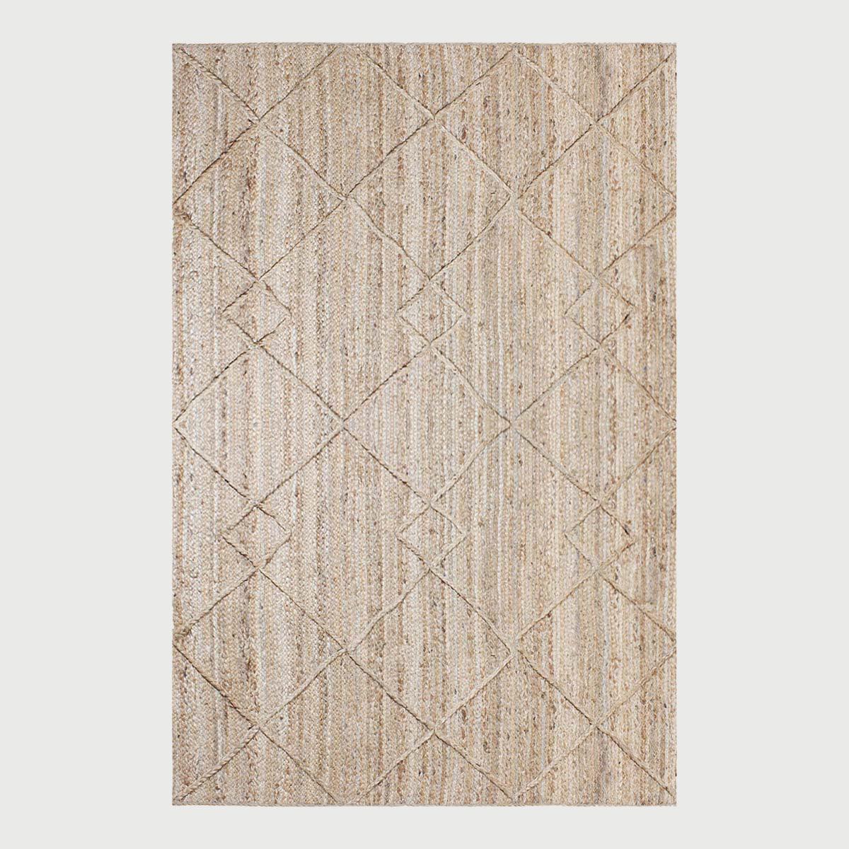 Attractive Beige Hand Braided Entry Way Jute Area Rug - Indian Rug Store