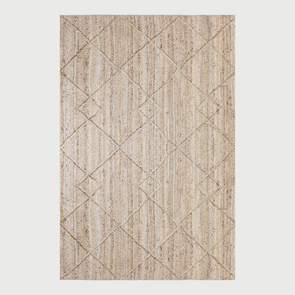 Attractive Beige Hand Braided Entry Way Jute Area Rug - Indian Rug Store