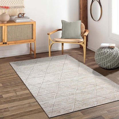 Attractive Beige Hand Braided Entry Way Jute Area Rug - Indian Rug Store