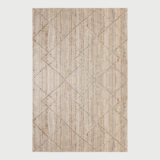 Traditional Beige Hand Braided Interior Jute Area Rug - Indian Rug Store