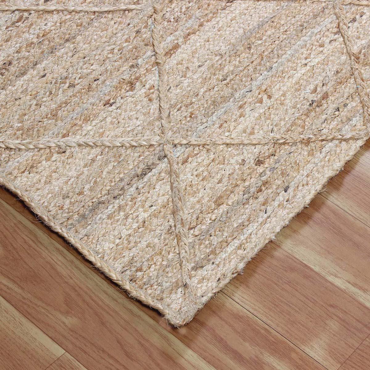 Traditional Beige Hand Braided Interior Jute Area Rug - Indian Rug Store