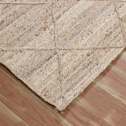 Traditional Beige Hand Braided Interior Jute Area Rug - Indian Rug Store