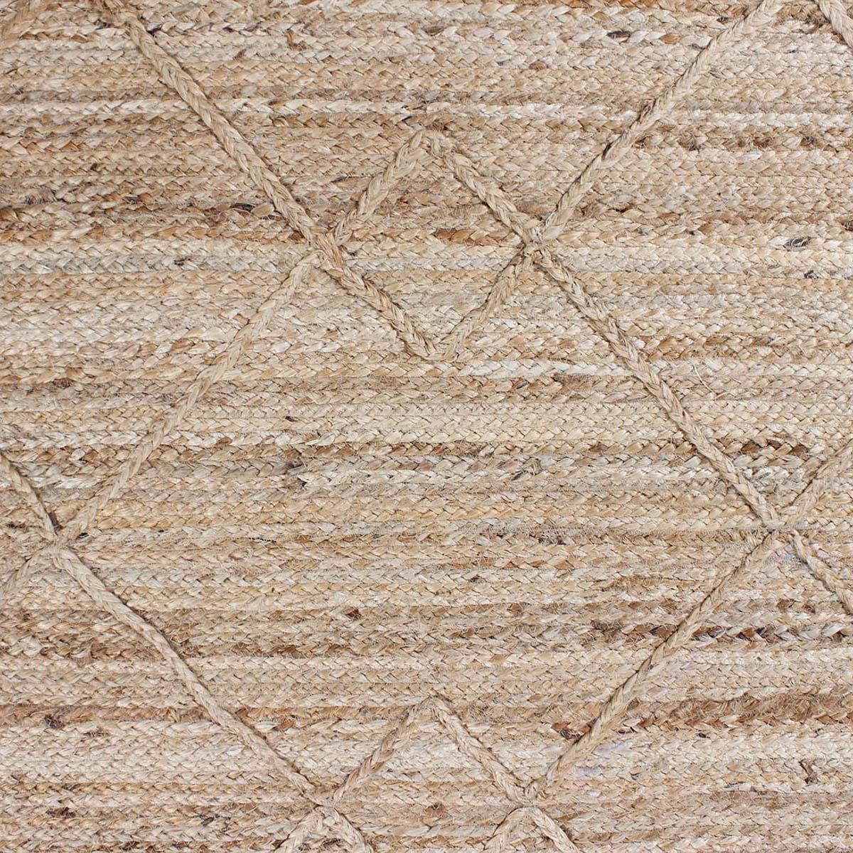 Traditional Beige Hand Braided Interior Jute Area Rug - Indian Rug Store