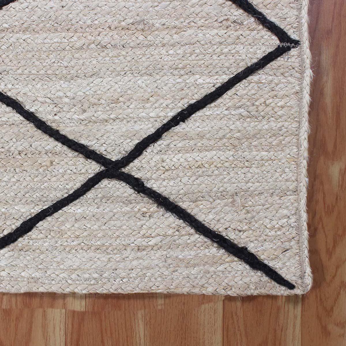 Trendy Beige White Hand Braided Outdoor Jute Area Rug - Indian Rug Store