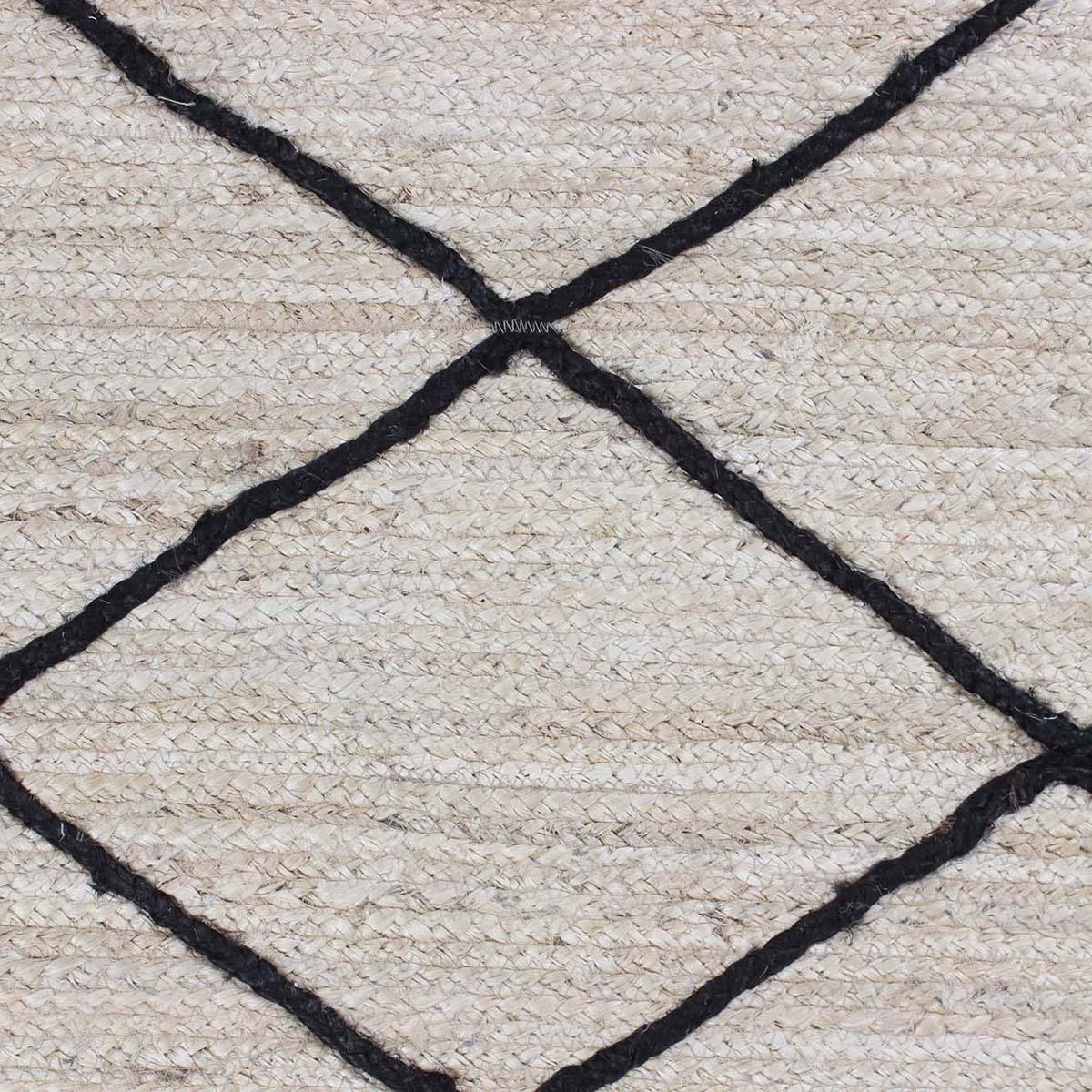 Trendy Beige White Hand Braided Outdoor Jute Area Rug - Indian Rug Store